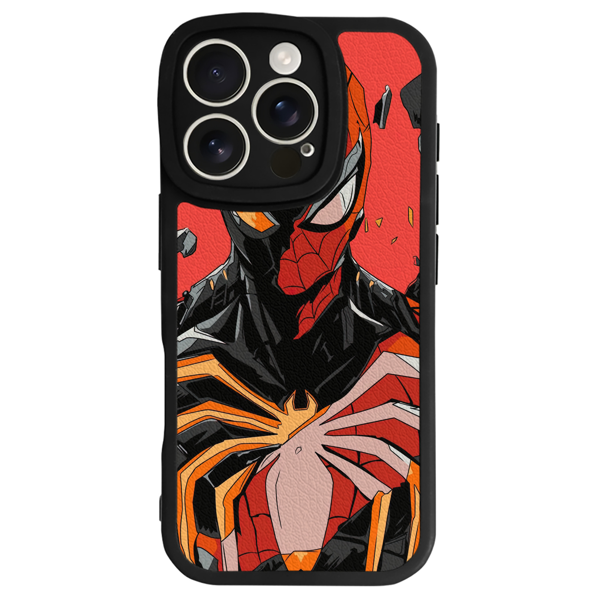 Spider Man スパイダーマン 【iPhone 16シリーズ対応】シリコンスマホケース（レザー調） 材質：シリコン